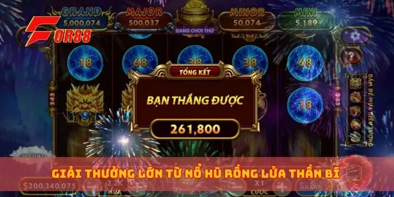 Giải thưởng lớn từ nổ hũ rồng lửa thần bí